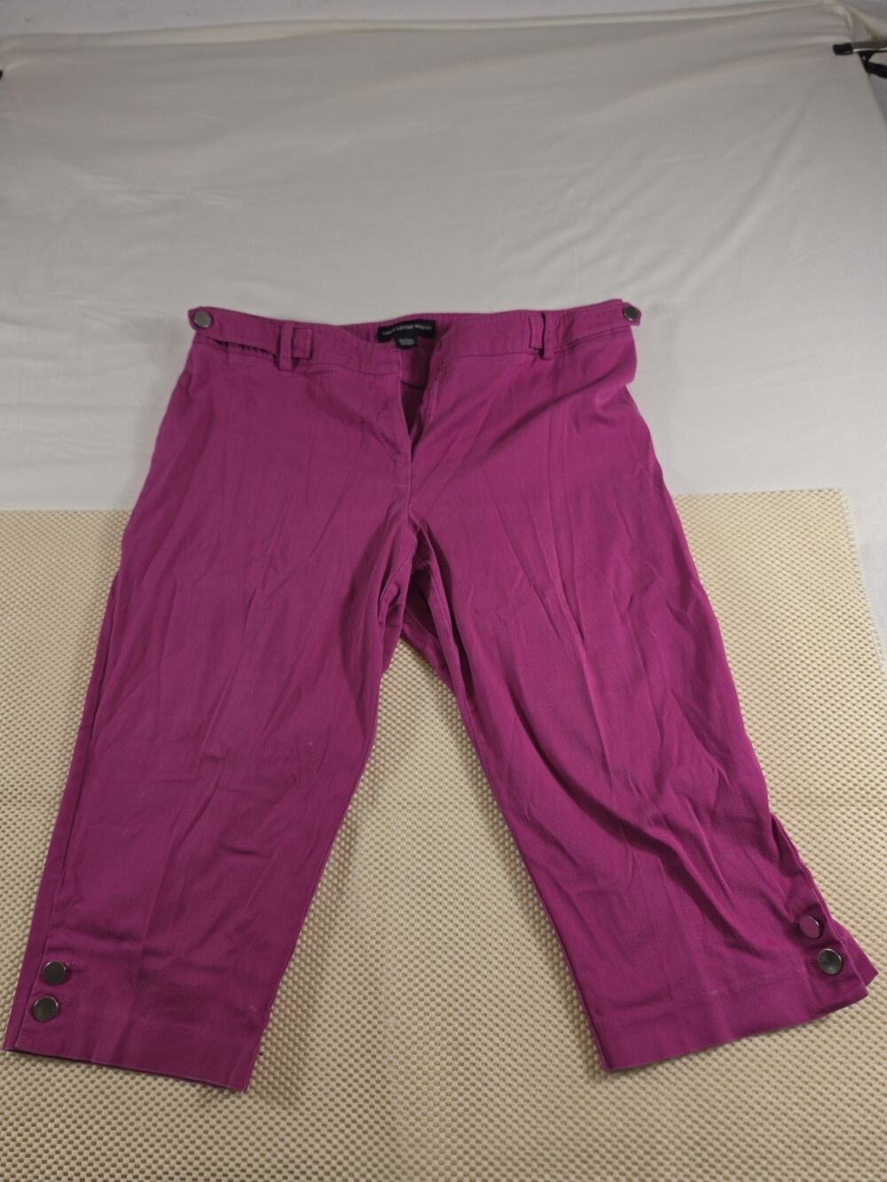 Larry Levine Women's Pink Pants Capri Style Size 16W